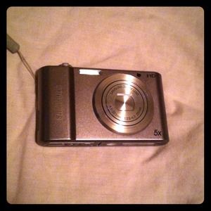 Silver Samsung camera