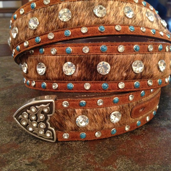 Justin Boots Belt, made with real horse hair. Sz38