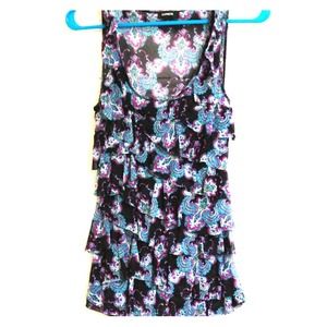 EXPRESS paisley ruffled tank