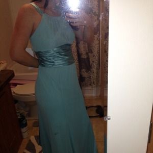 Pool Blue long formal gown.