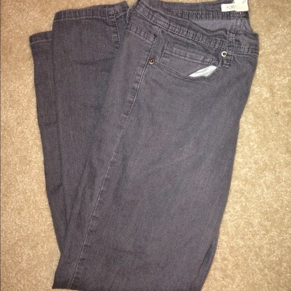 Grey forever 21 skinny jeans