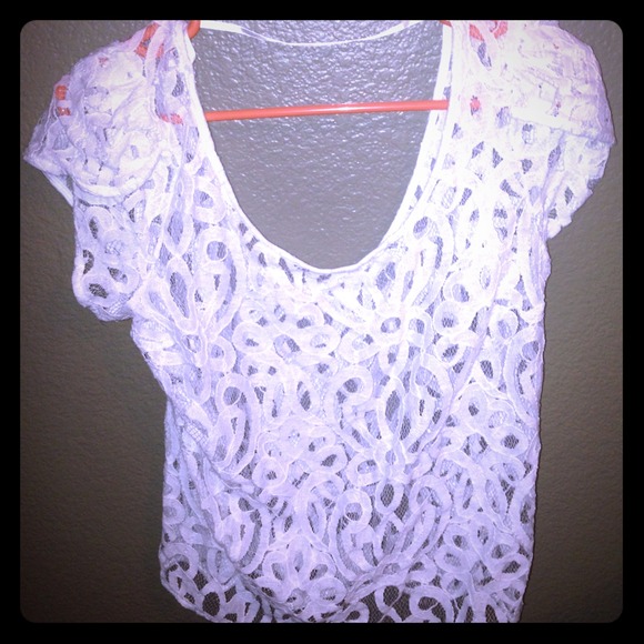 Pins & Needles White Lace top
