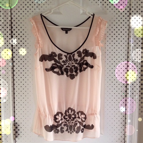 Express, Sheer Nude Top