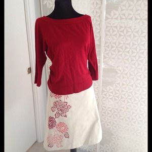 Loft beaded flower skirt