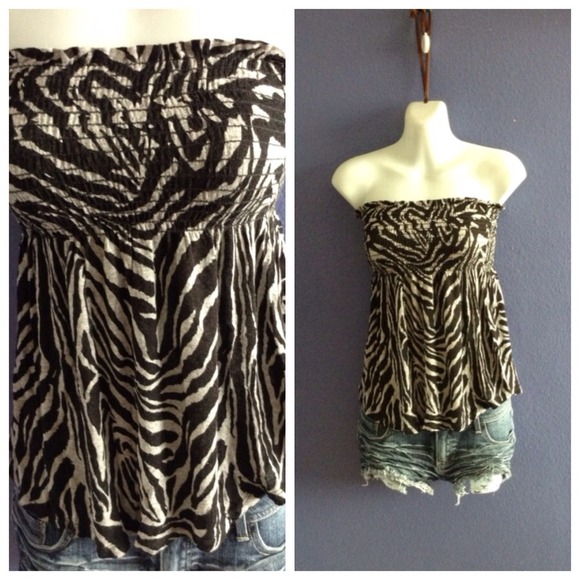 Zebra print tube top