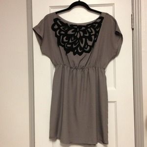 Stone grey dress.