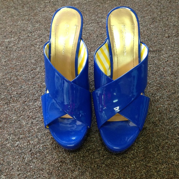 BCBGeneration Shoes - Bcbgeneration royal blue patten leather wedge heel