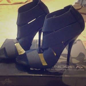 Cute Black Strap Heels