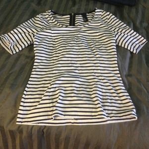 H&M stripe "peplum"