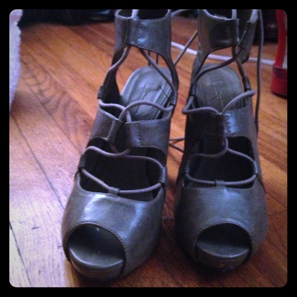 F21 heels! Grey and awesome