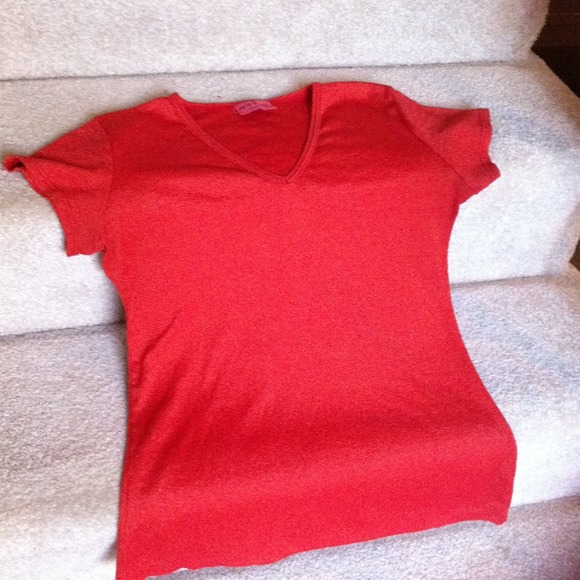 Michael Stars maternity, short sleeve red top