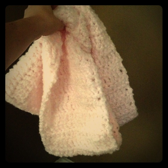 Infinity knitted scarf.
