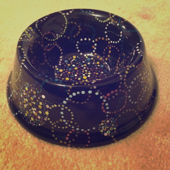 Cute hand painted small/medium dog bowl :)