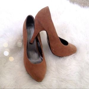 **RESERVED** Nude Suede Pumps
