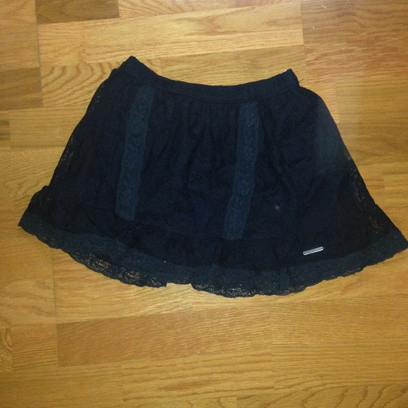 Navy Blue Lace Abercrombie and Fitch Skirt