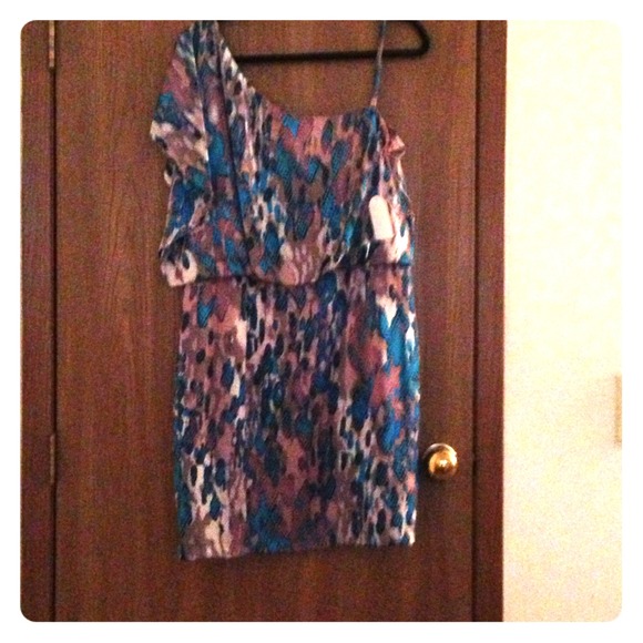 Teal and pink Jessica Simpson dress  s14