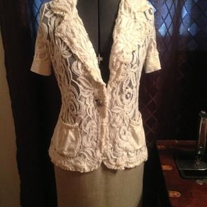 Off white lace blazer.