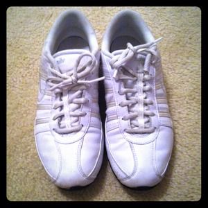 White leather Nikes