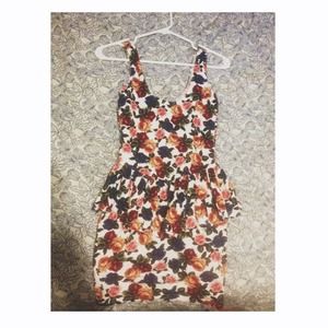 Forever 21 Floral Peplum Dress