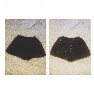 American Apparel High Waisted Acid Wash Shorts