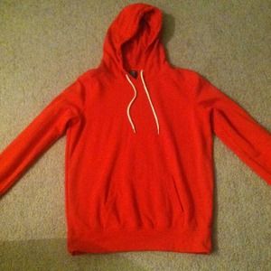 Woman's red hoodie