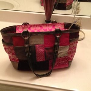 Authentic Large patchwork coach