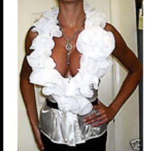 bebe halter top black rosette silk like top black