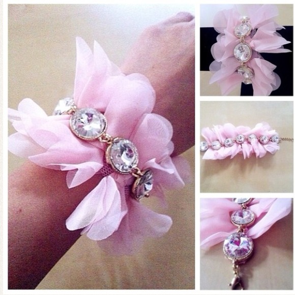 Pink Floral Bracelet
