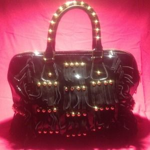 Black Charol Purse & Grey guess bag (2 bags)bundle