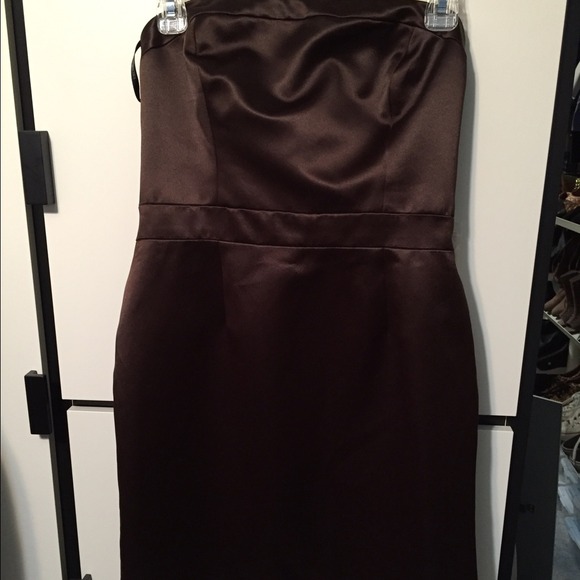 REDUCED Badgley Mischka strapless satin dress