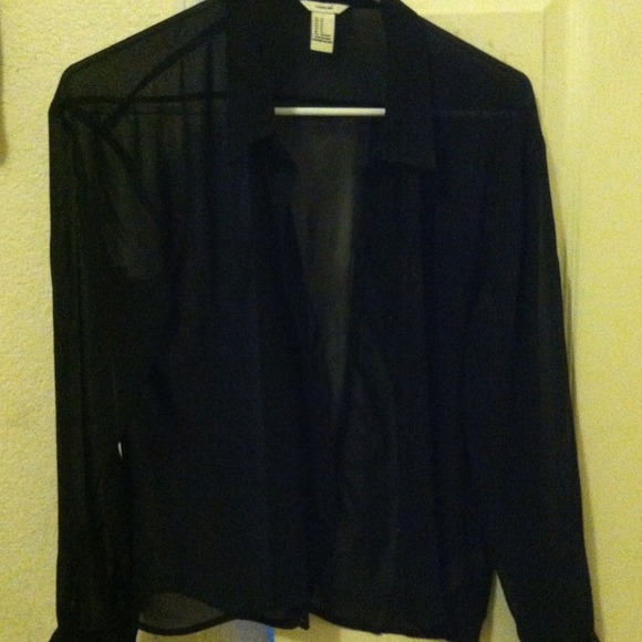 Black Long sleeve button up - Picture 1 of 1