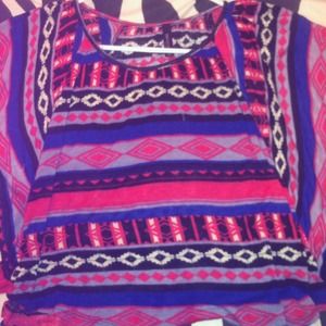 Tribal print top