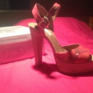 Steve Madden floral heels