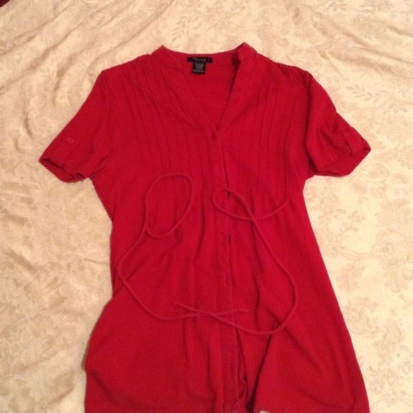 Red dress shirt