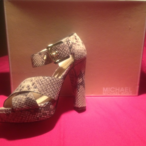 Michael Kors animal print heels