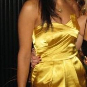 Gold cocktail dress