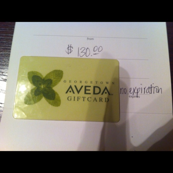 👏SOLD👏Aveda Gift Card $130 value