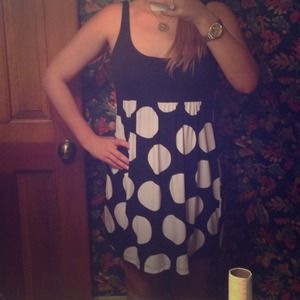 Black and white with polka dots sundress