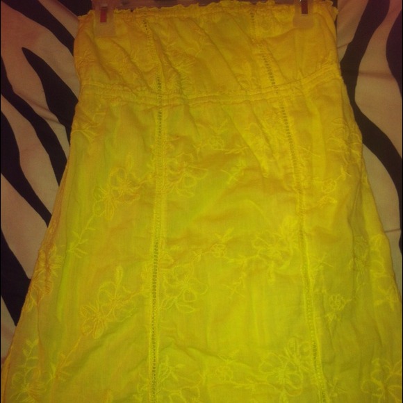 Yellow halter dress
