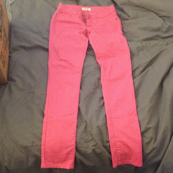 Hot pink jeans