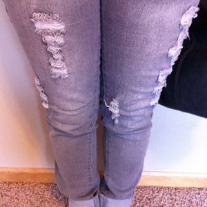 High-waisted Denim (gray)