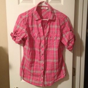 Plaid button down