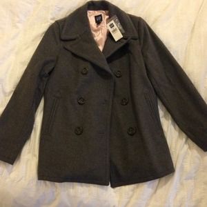 Gray pea coat