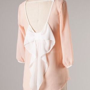 Bow back blouse