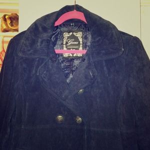 ✨REDUCED✨Navy Guess Leather Jacket