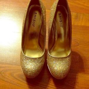 Golds glitter shoes