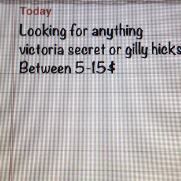 looking for Victoria secret & gilly hicks