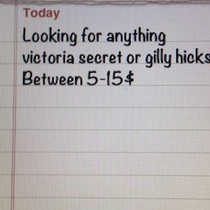 looking for Victoria secret & gilly hicks