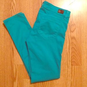 Paige Premium Turquoise Skinny Jeans Size 28