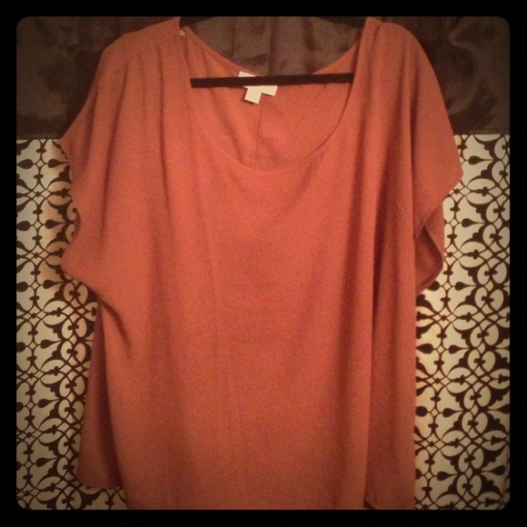 Women's Plus Size 3x Brown Basic Top